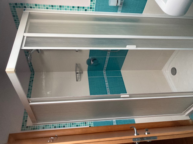 Bathroom with shower enclosure